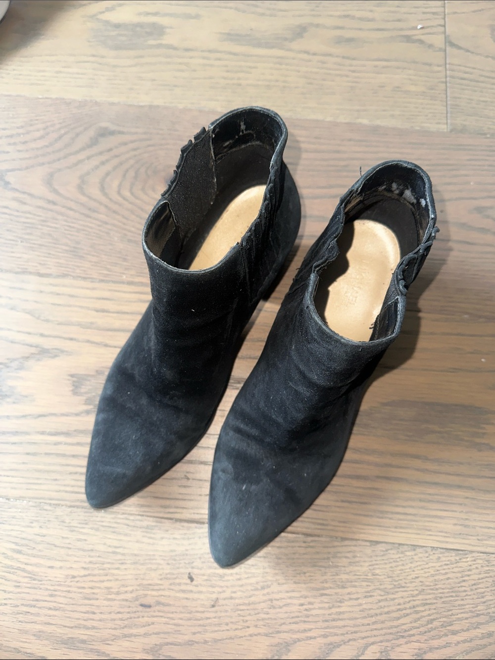 Michael Kors Black Suede Pointed Suede Ankle Booties